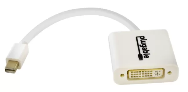 image of PLUGABLE Mini DP (TBT 2) to DVI Adapter