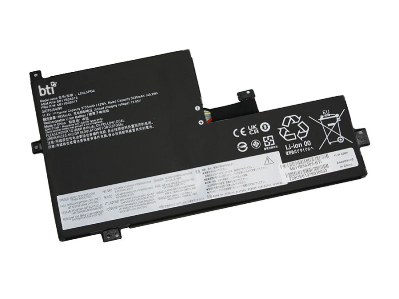 Image of BTI BTI 42Wh 3 cell SB11B36316 compatible battery for Lenovo CHOMEBOOK 100E GEN 3 82V0 CHOMEBOOK 100E GEN 3 82UY CHOMEBOOK 100E GEN 3 5B11B36309-BTI