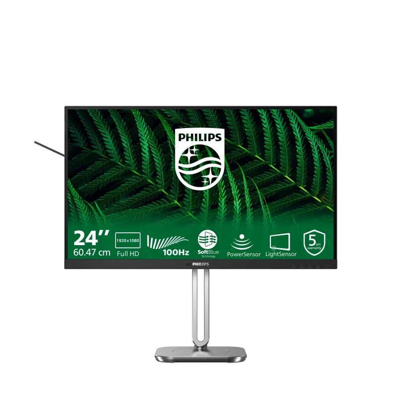 Image of Philips 5000 series 24B2G5200/00 computer monitor 60.5cm (23.8") 1920 x 1080 pixels Full HD LCD Anthracite 24B2G5200/00