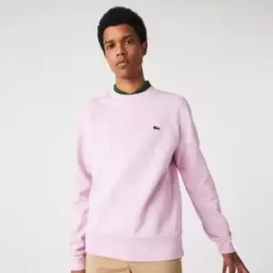 image of Mens Lacoste Organic Brushed Cotton Sweatshirt Size 10 - 5XL Pink