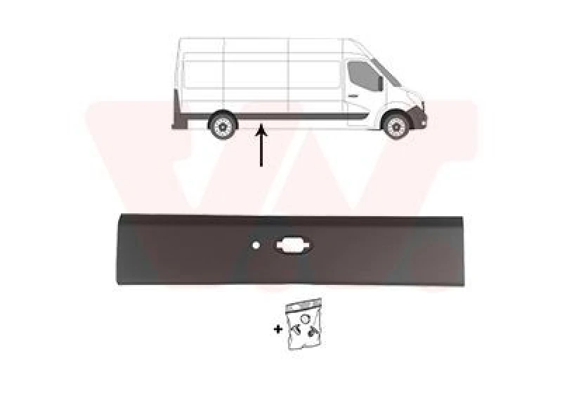 Image of VAN WEZEL Trim / Protective Strip, sidewall VAN WEZEL 4399404