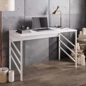 Image of Decorotika Tuna Modern Computer Desk, Study Desk, Workstation, Computer Table, Work Table, Home Office Table -White