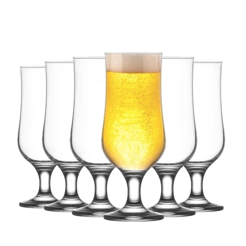 Image of LAV Nevakar Hurricane Beer Glasses - 385ml - Clear - Pack of 12 Clear