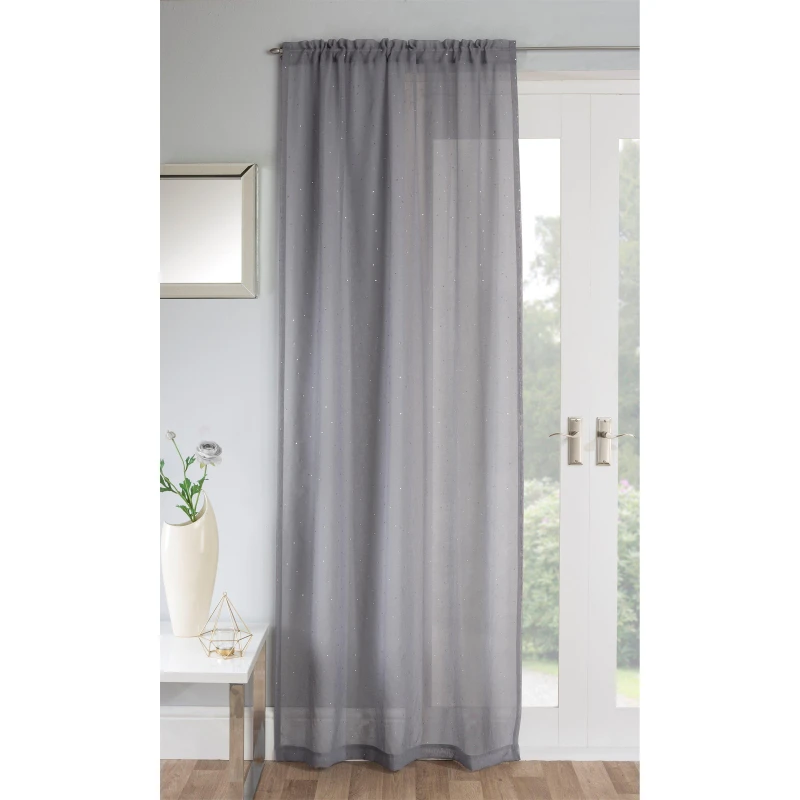 Image of Jewel Diamante Voile Grey 145X137 OH14605