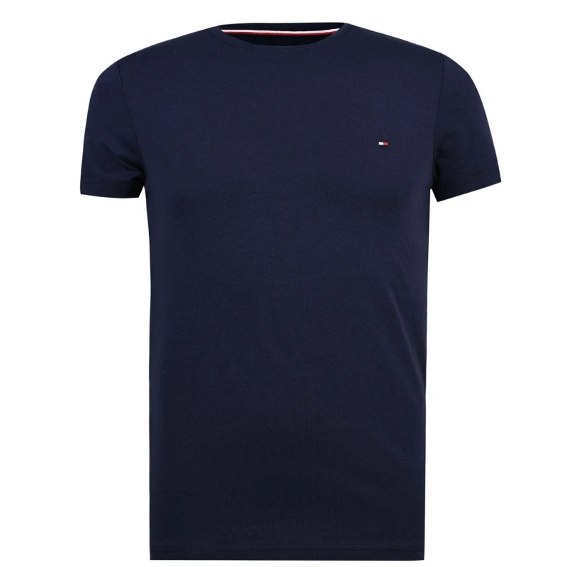 Image of Tommy Hilfiger Stretch Slim Fit T-Shirt - Blue Blue 2XL
