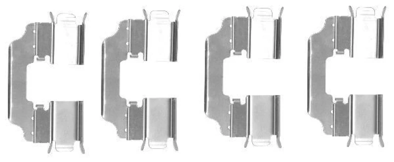 Image of HELLA Brake pad fitting kit HELLA 8DZ 355 203-401