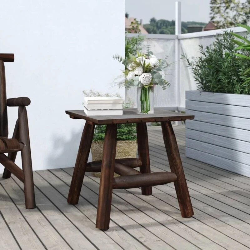 Image of VIDAXL Side Table 49x49x50cm Solid Wood Spruce Vidaxl 8720845754686