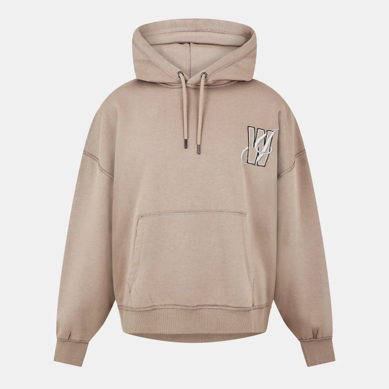 Image of Jack Wills Mens JW Drawstring Kangaroo Pocket Hoodie Moon Rock male S
