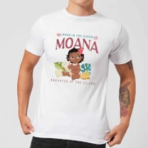 image of Disney Moana Born In The Ocean Mens T-Shirt - White