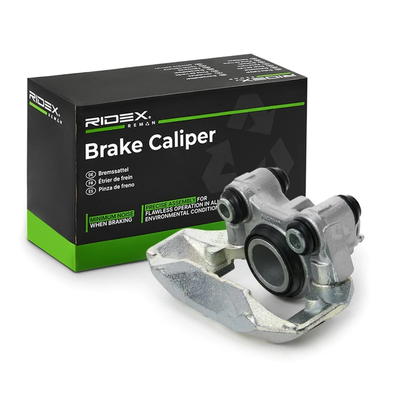 Image of RIDEX REMAN 78B0490R Brake caliper Front Axle, without accessories Aluminium/Grey Cast Iron Brake Caliper (78)