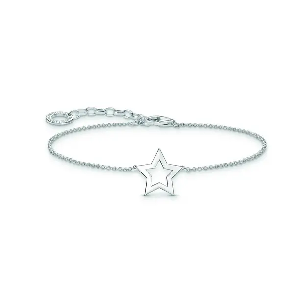 Image of Thomas Sabo A2162-001-21-L19V Star Charm Sterling Silver Jewellery