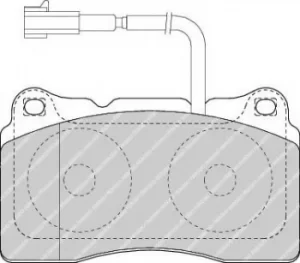 Image of Ferodo FDB1663 Brake Pad Set Front Axle Premier Car