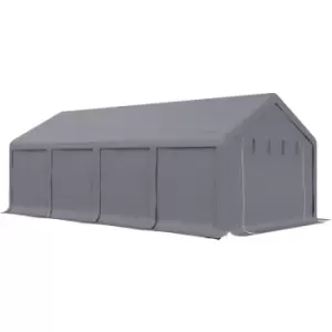 Image of 4 x 8m Patio Garden Party Canopy, bbq, Wedding, Camping Gazebo Trent - Dark Grey - Outsunny