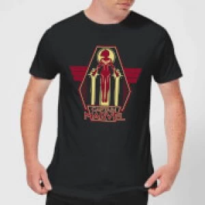 Image of Captain Marvel Flying Warrior Mens T-Shirt - Black