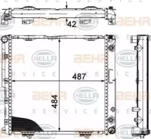 Image of x1 Behr Heat Exchanger 8MK376712-434 Genuine replacement part for Car Made in CN