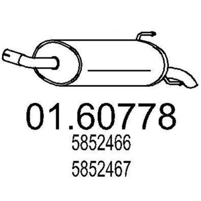 Image of MTS 01.60778 Rear silencer End Silencer (3437)