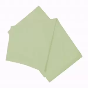 Image of Belledorm Brushed Cotton Flat Sheet (Single) (Green Apple) - Green Apple