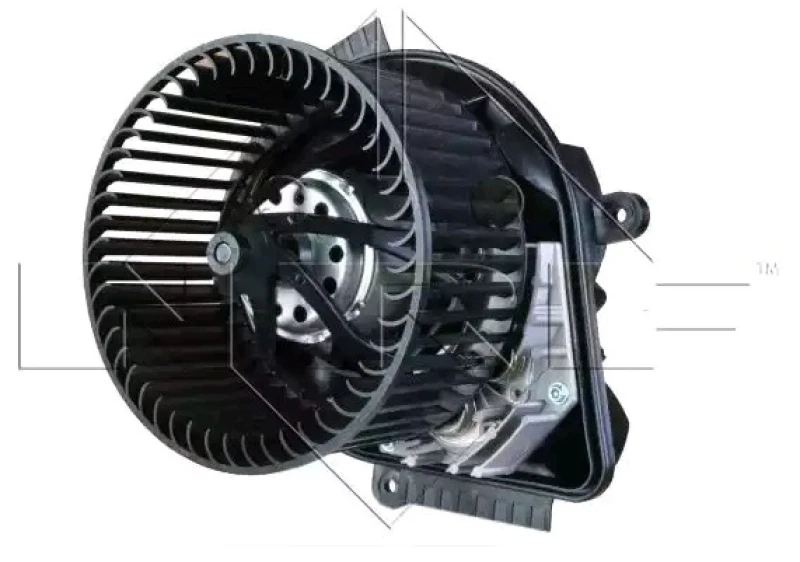 Image of NRF 34102 Blower Motor for left-hand drive vehicles, with integrated regulator Interior Blower (2669)