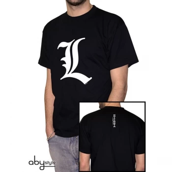 Image of Death Note - L Tribute Mens Medium T-Shirt - Black