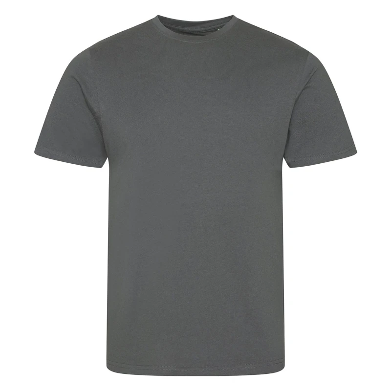 Image of AWDis AWDis Men Cascade logie T-Shirt in Charcoal Size: Small Charcoal S Male 5063425363087