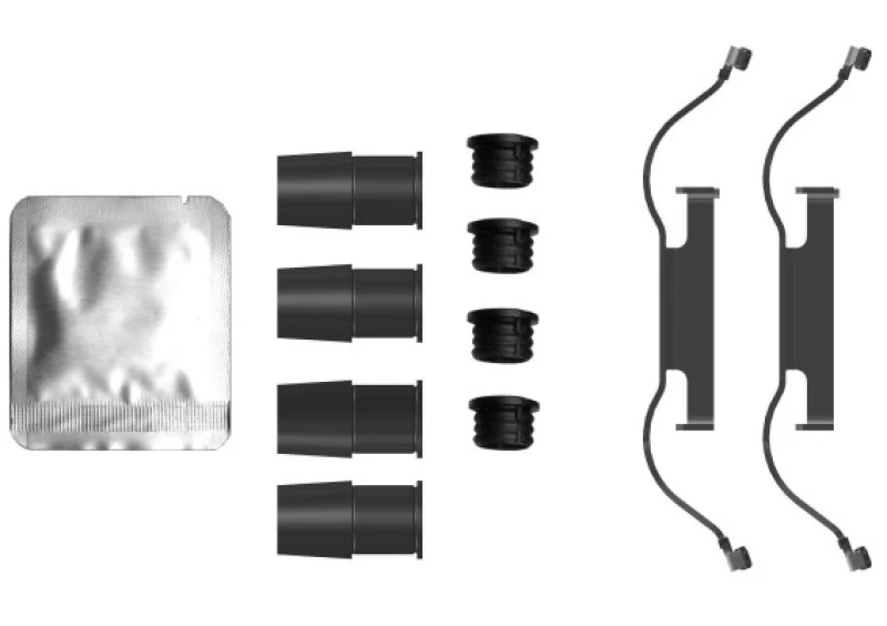Image of HELLA Accessory Kit, brake caliper HELLA 8DZ 355 205-771
