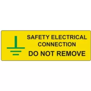 Image of Spectrum Industrial Safety Electrical Connection Safety Sticker (25 Pack) - 75 x 25mm