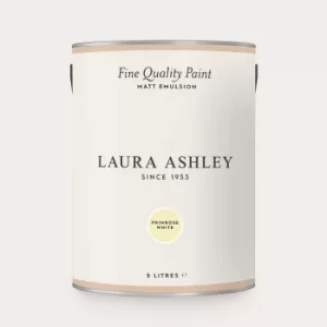 image of Laura Ashley Matt Emulsion Paint Primrose White 5L