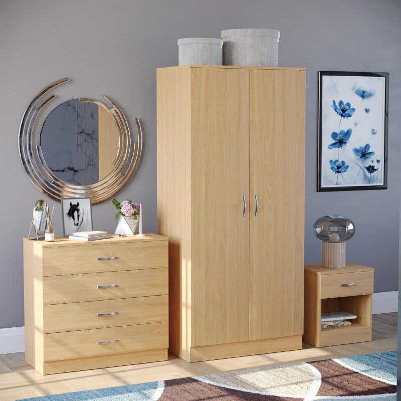 Image of Lassic Vida Designs Riano 3 Piece Bedroom Set Pine unisex Set of 3