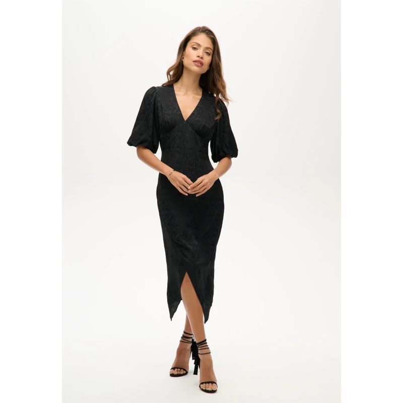 Image of Superdry Short Sleeve Midi Dress - Black 12