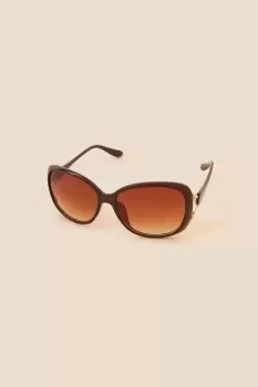Image of Metal Detail Wrap Sunglasses