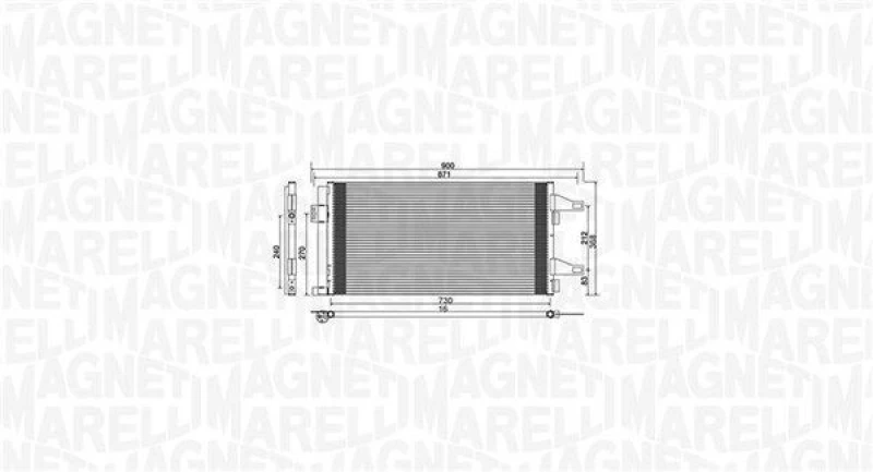 Image of MAGNETI MARELLI Air conditioning condenser MAGNETI MARELLI 350203761000