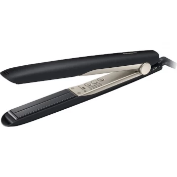 image of Panasonic nanoe EH-HS0E-K895 Hair Straightener - Black / Gold