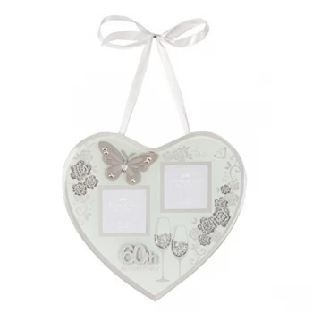 Image of Wedding Heart Plaque - 60th Anniversary