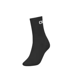 Image of Calvin Klein Crew Socks 1 Pack Womens - Black