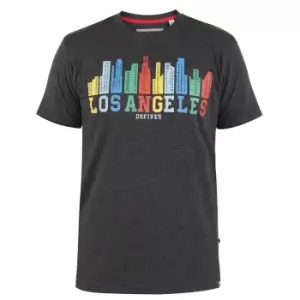 Image of Duke Mens Hemford D555 Skyline Marl Kingsize T-Shirt (3XL) (Charcoal)