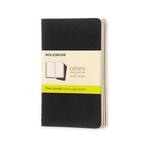 Moleskine Cahier Journals Casebound Ruled 70gsm 80pp 130 x 210mm Black