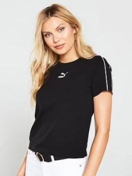 image of Puma Classics Tight Top - Black, Size L, Women