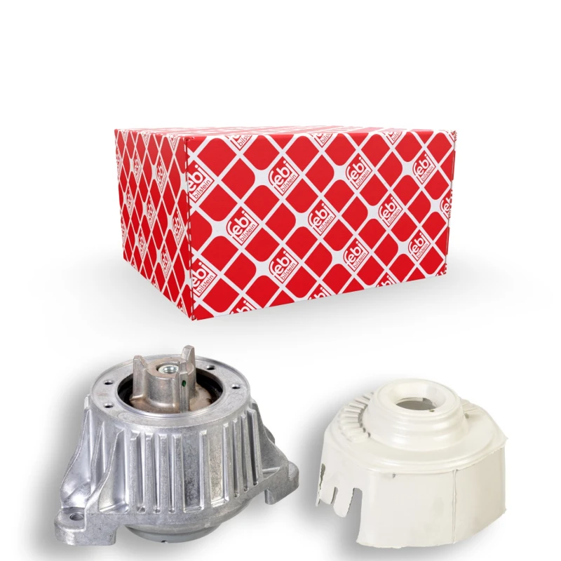 Image of FEBI BILSTEIN 29976 Engine mount Right Front, Hydro Mount, with splash protection cover Engine Mounting (247)