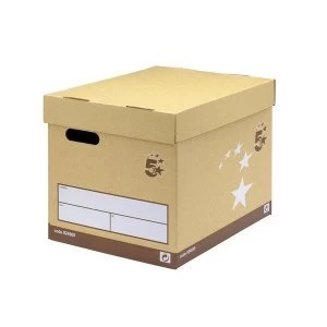 Image of 5 Star Elite Superstrong Archive Storage Box Foolscap Sand FSC Pack of 10