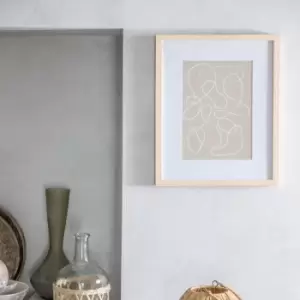 Image of Gallery Interiors Edison Trail Line Drawing Framed Wall Art Multicoloured