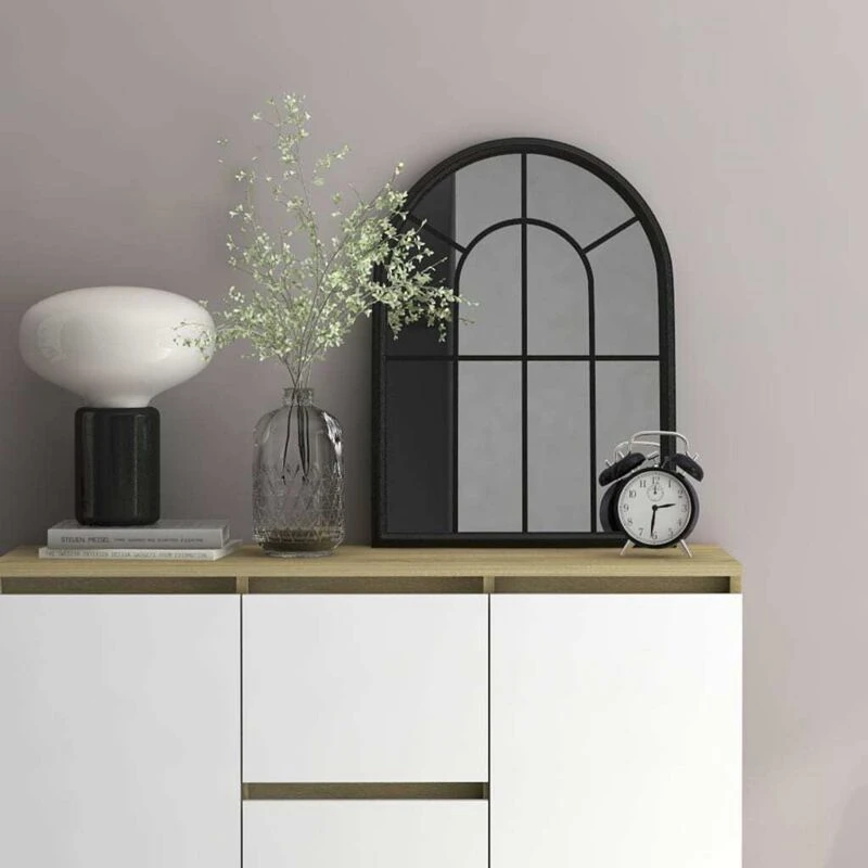 Image of VIDAXL Mirror Black 60x45cm Iron for Indoor Use Vidaxl 8720286774328