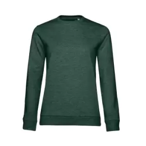 Image of B&C Womens/Ladies Set-in Sweatshirt (M) (Dark Green Heather)