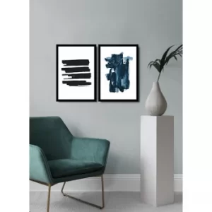 Image of 2PSCTCIZ-012 Multicolor Decorative Framed MDF Painting (2 Pieces)