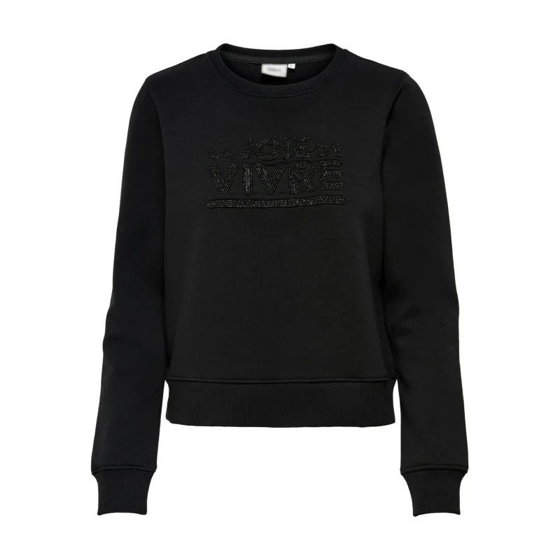 Image of Only Sweatshirt woman Only onlannie life bling box Noir Female S