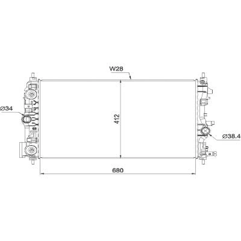 Image of Engine radiator DIEDERICHS DCM2704