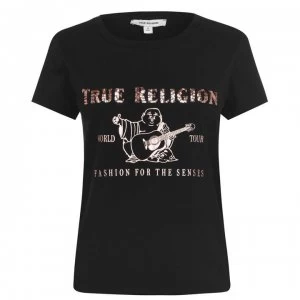 Image of True Religion Buddha T Shirt - 19-0303 Jet Blk