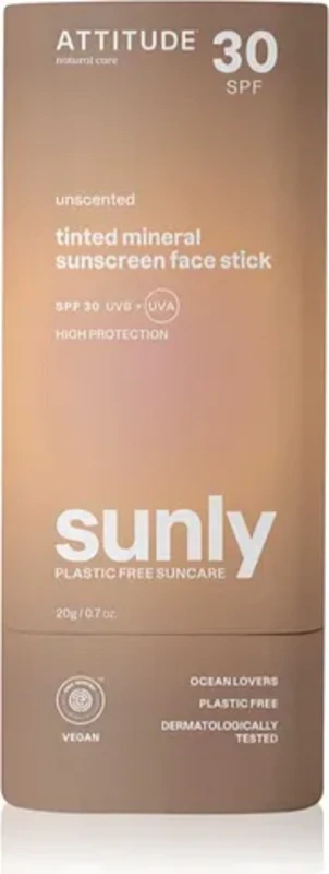 image of Attitude Sunly Tinted Face Stick SPF30 - Fragrance Free