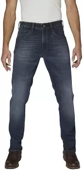 Image of Rokker Rokkertech Tapered Slim Blue Motorcycle Jeans, Size 29, blue, Size 29