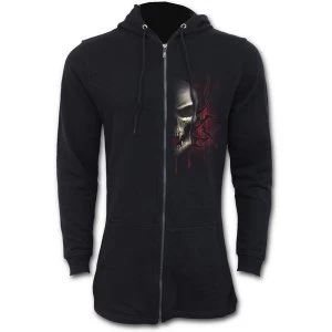 Image of Game Over Fish Tail Zip Sleeves Mens Large Hoodie - Black