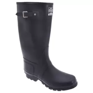 Image of Woodland Unisex Quality Strap Wide Fit Wellington Boots (8 UK) (Navy Blue)